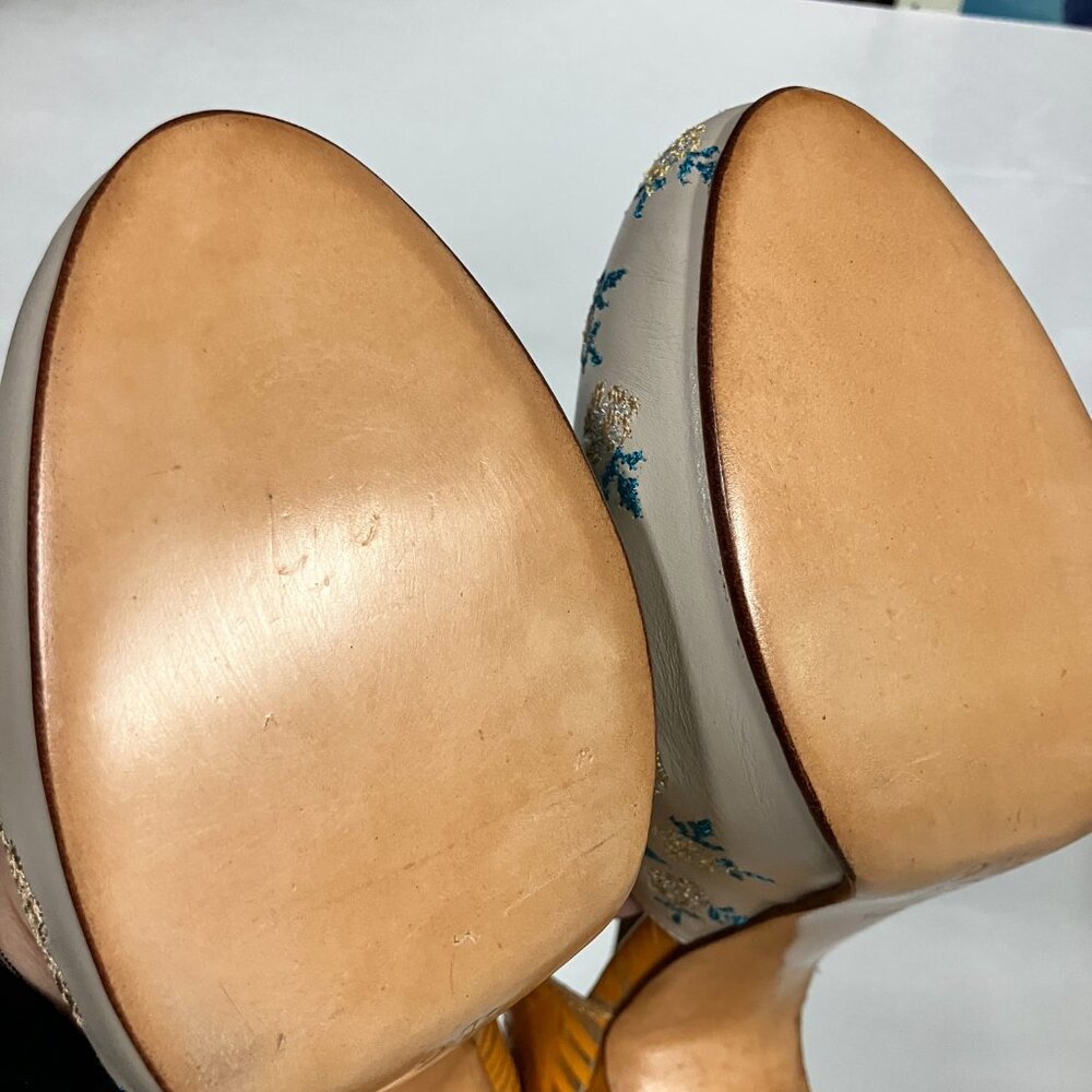 *BRAND NEW!* Fluevog 2017 Miracle Platform FLORA, Floral, Size 9.5 (TTS, narrow) - Picture 8 of 10